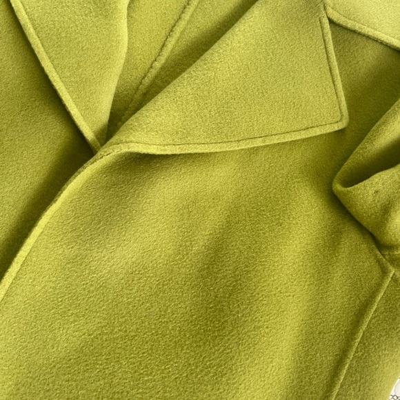 Talbots 100% Wool Open Front Blazer Jacket Sz 10 Avacado Green VTG Made In Korea - Picture 5 of 9